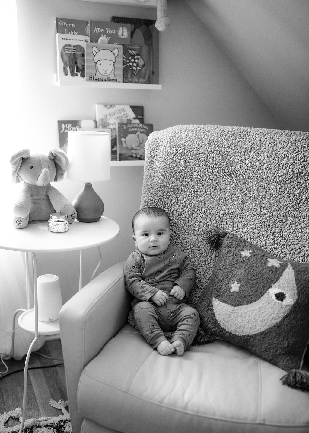 baby boy in chair