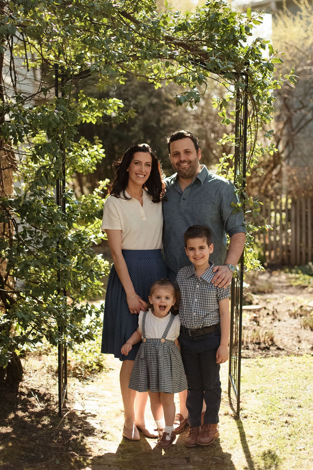 family at outside photo shoot 