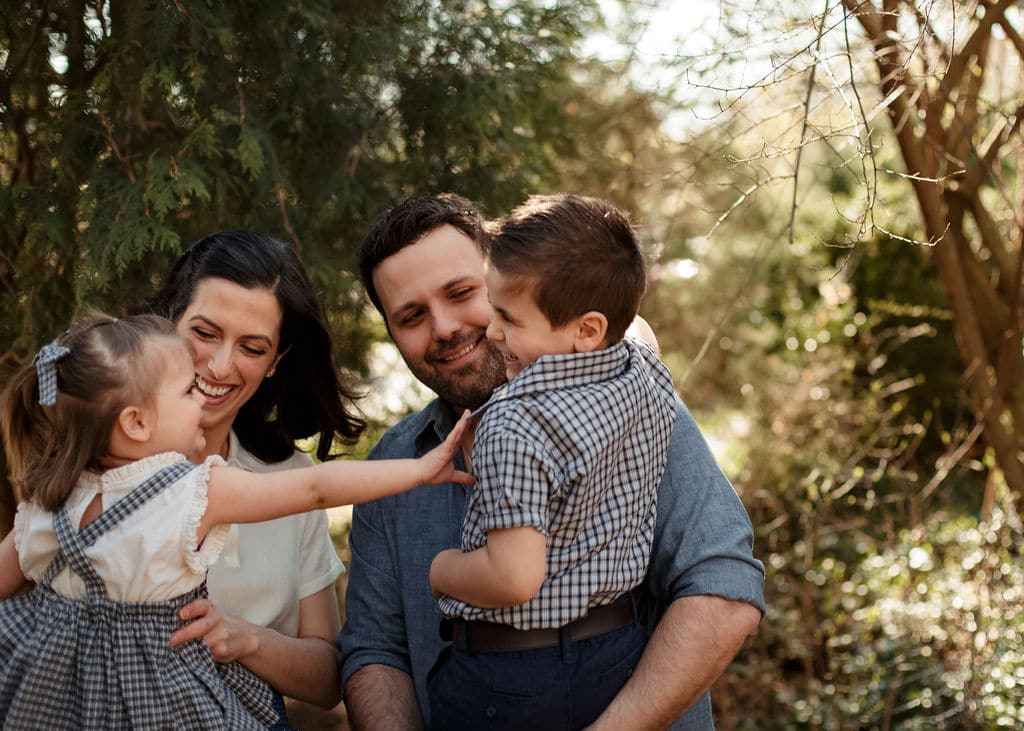 family happy outdoors