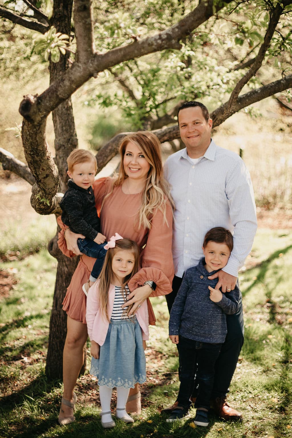 sweet family at outdoor family session 