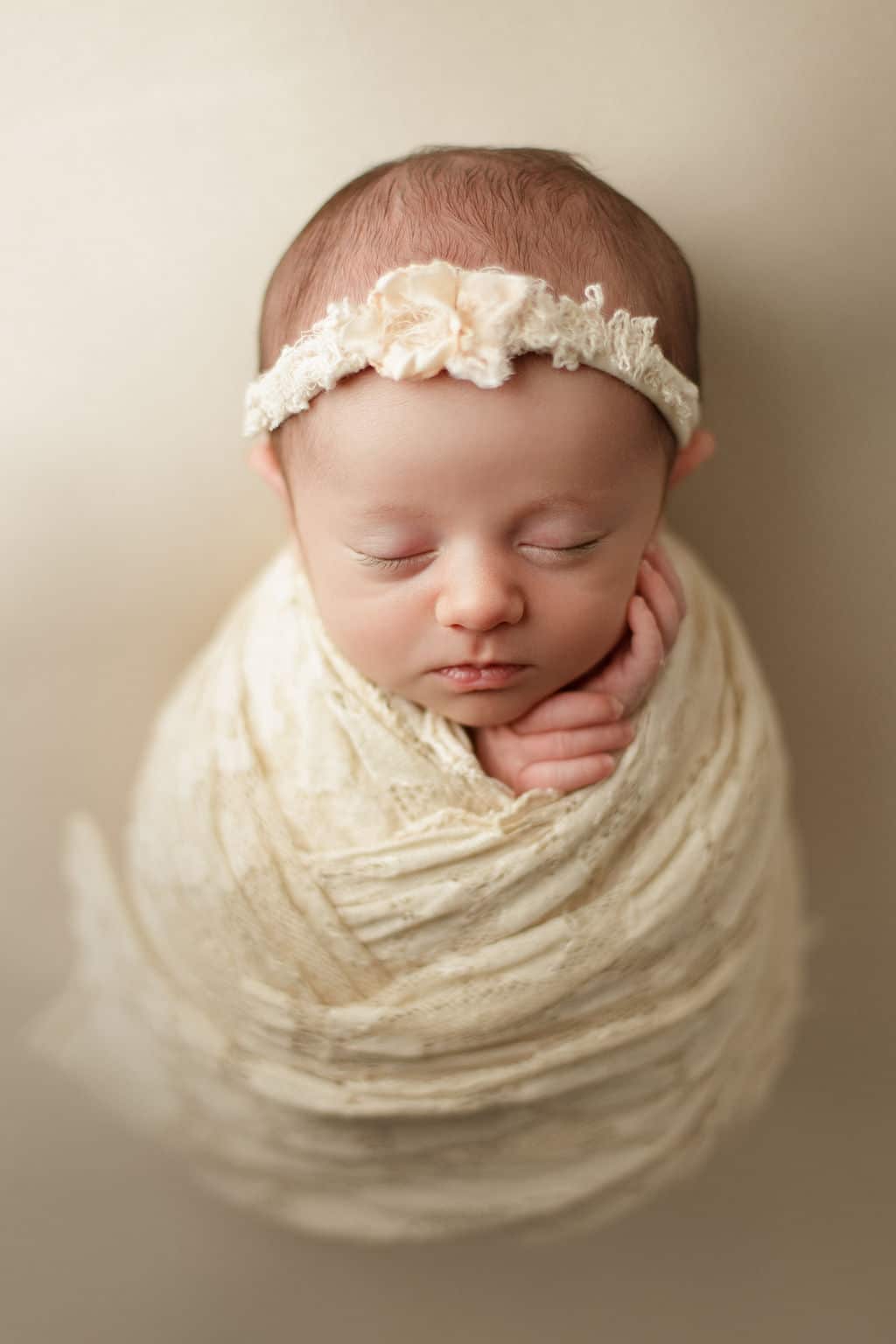 newborn girl sound asleep