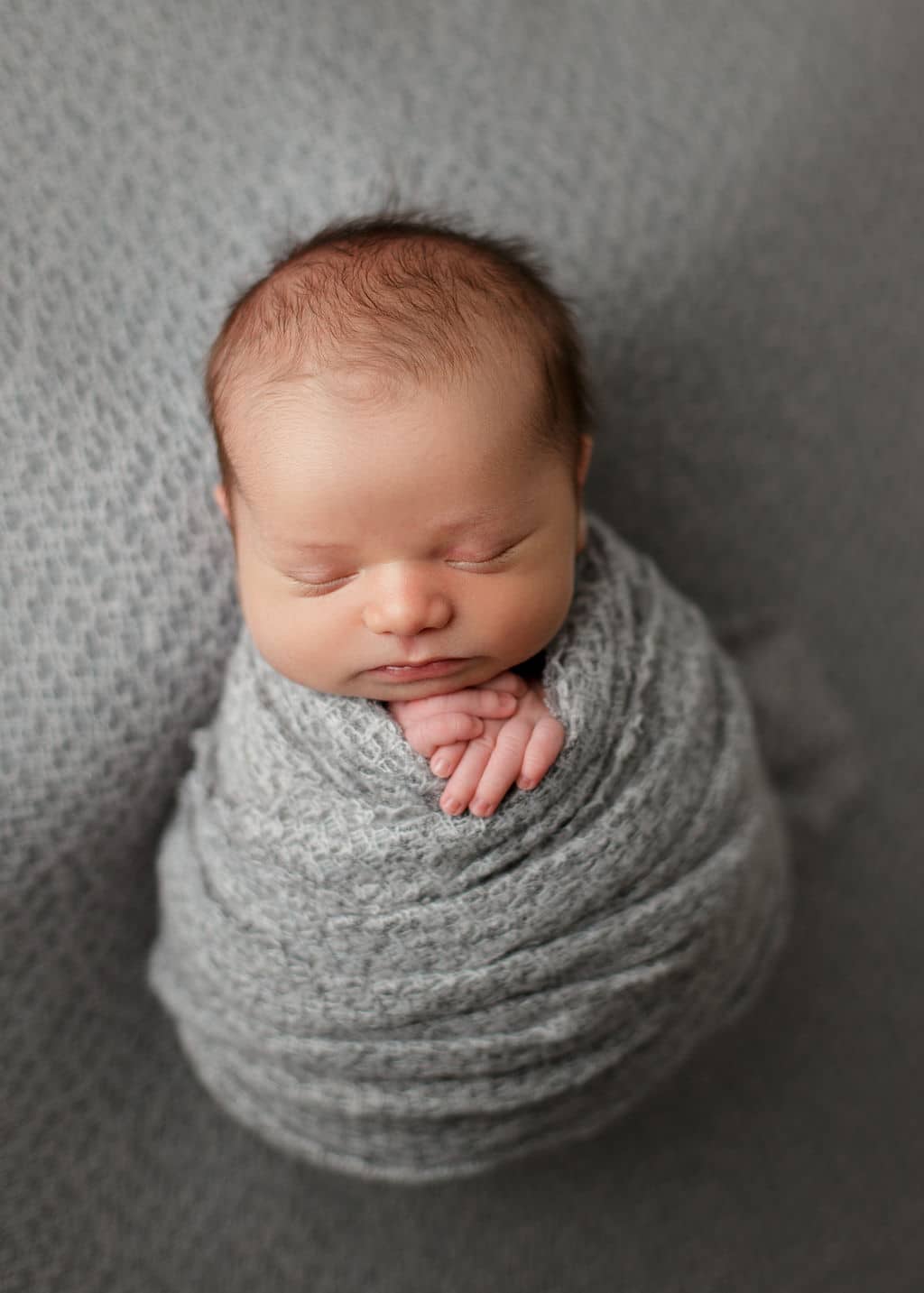 baby boy swaddled Chicago studio