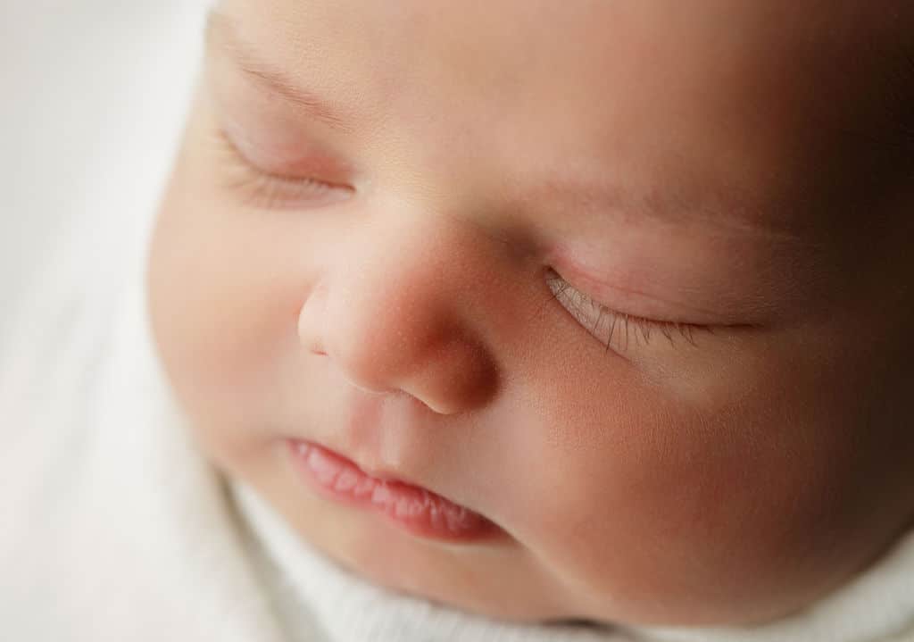 close up face newborn