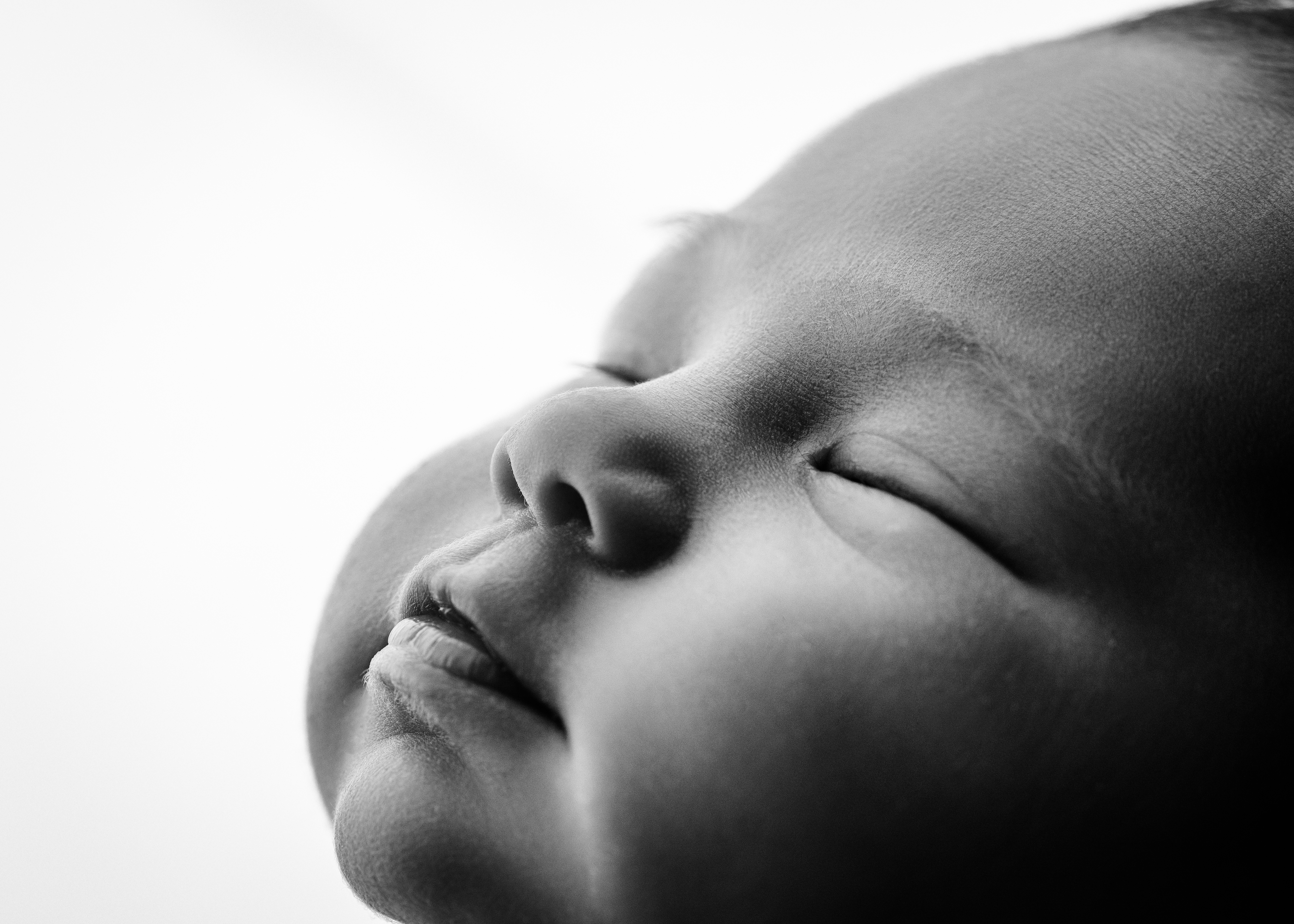 black and white macro lens newborn baby