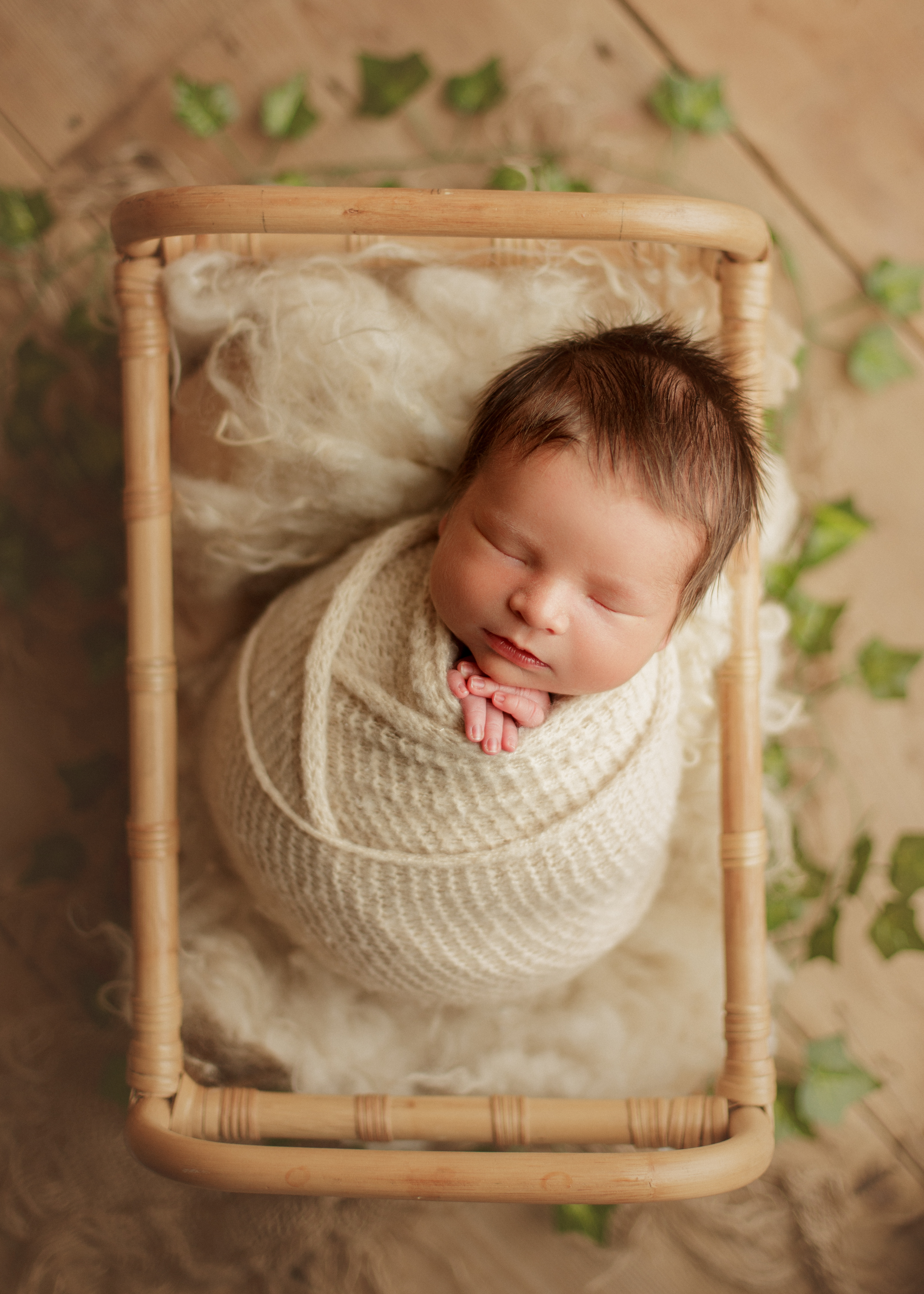 newborn baby boy in vintage newborn studio Chicago