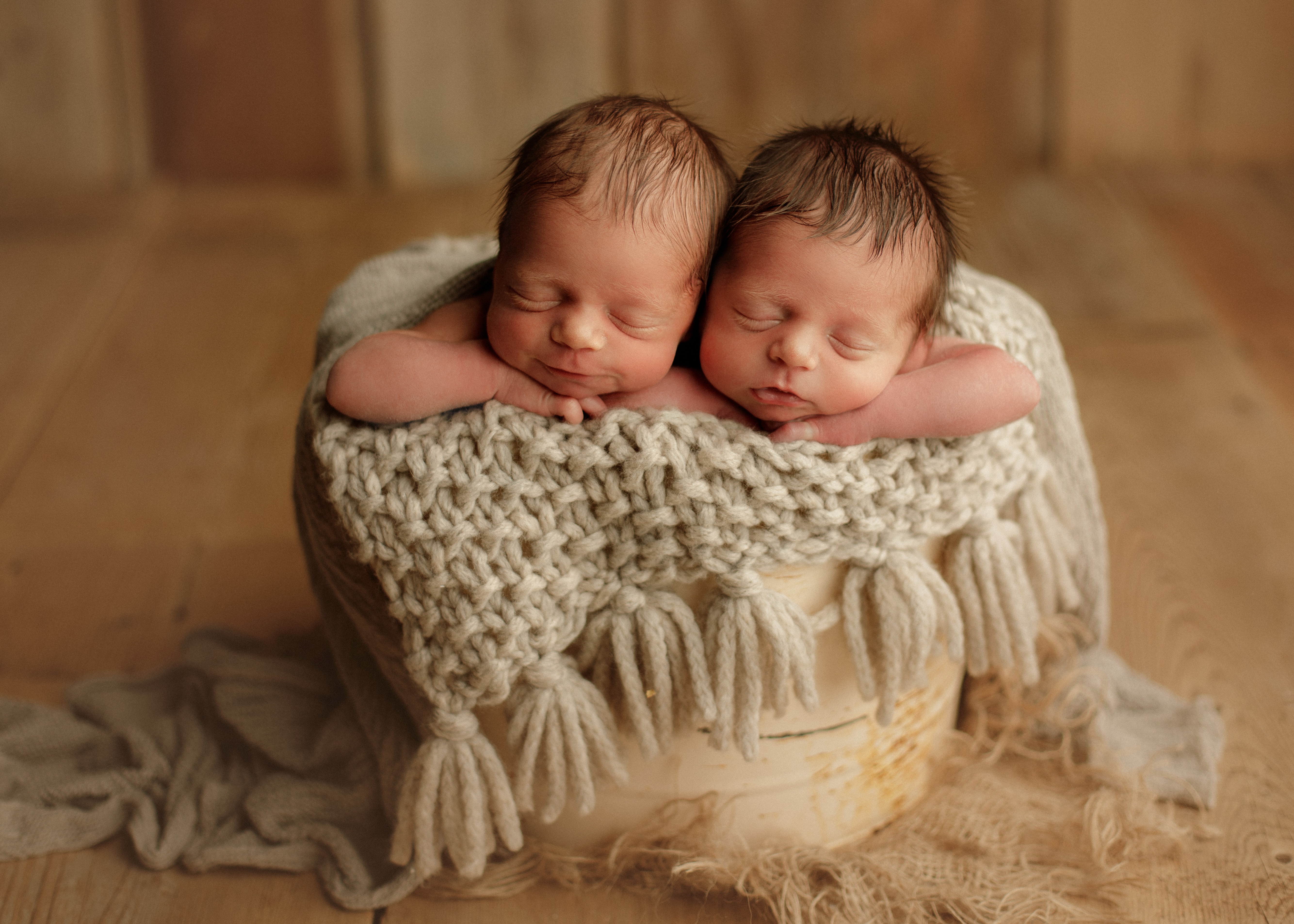 Twin Baby Girls Zoe & Gabriella - Zionsville Twin Newborn Photographer ·  KristeenMarie Photography