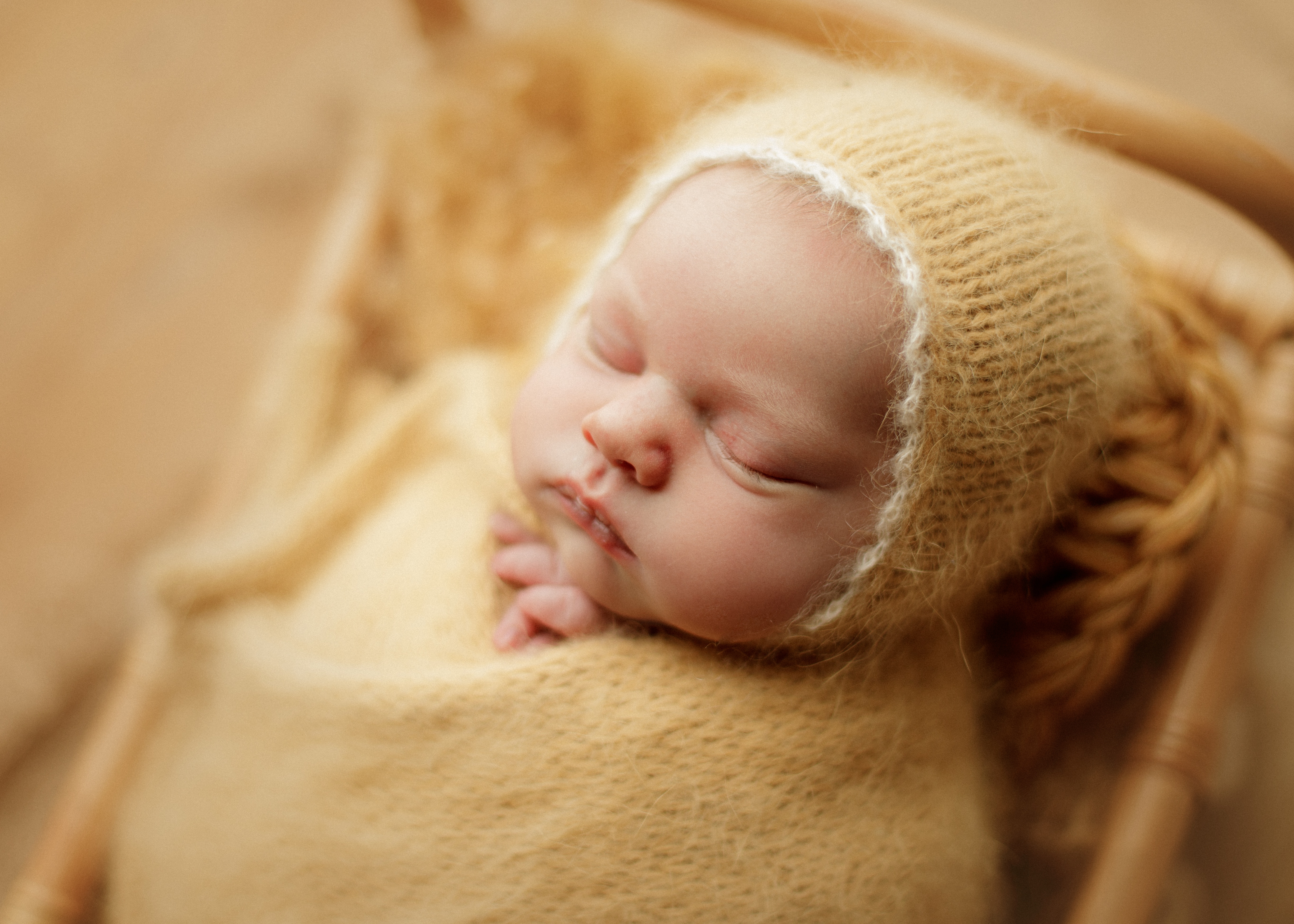 newborn baby in yellows, Chicago