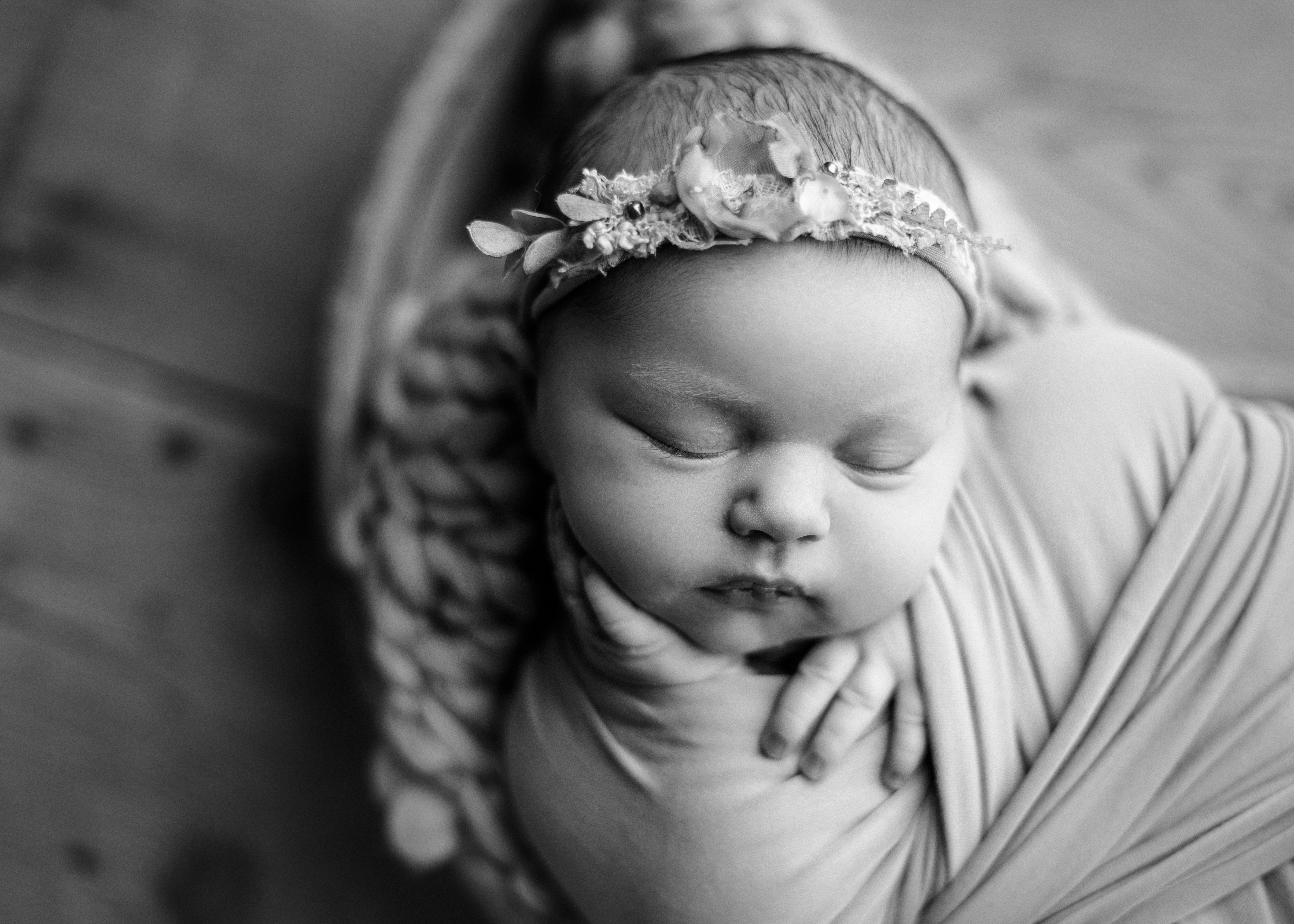 black and white newborn photography Chicago