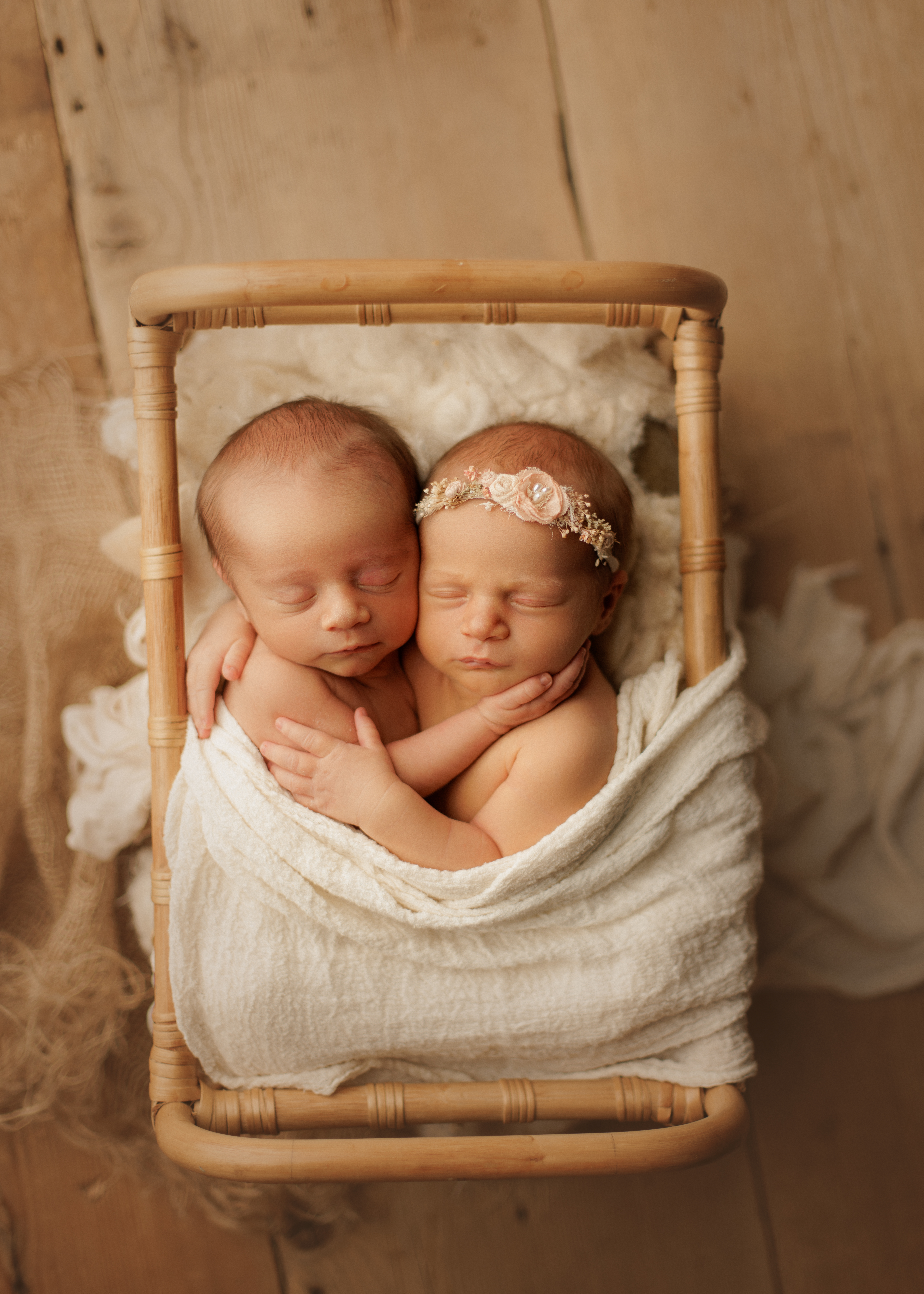 twin posing newborns Chicago