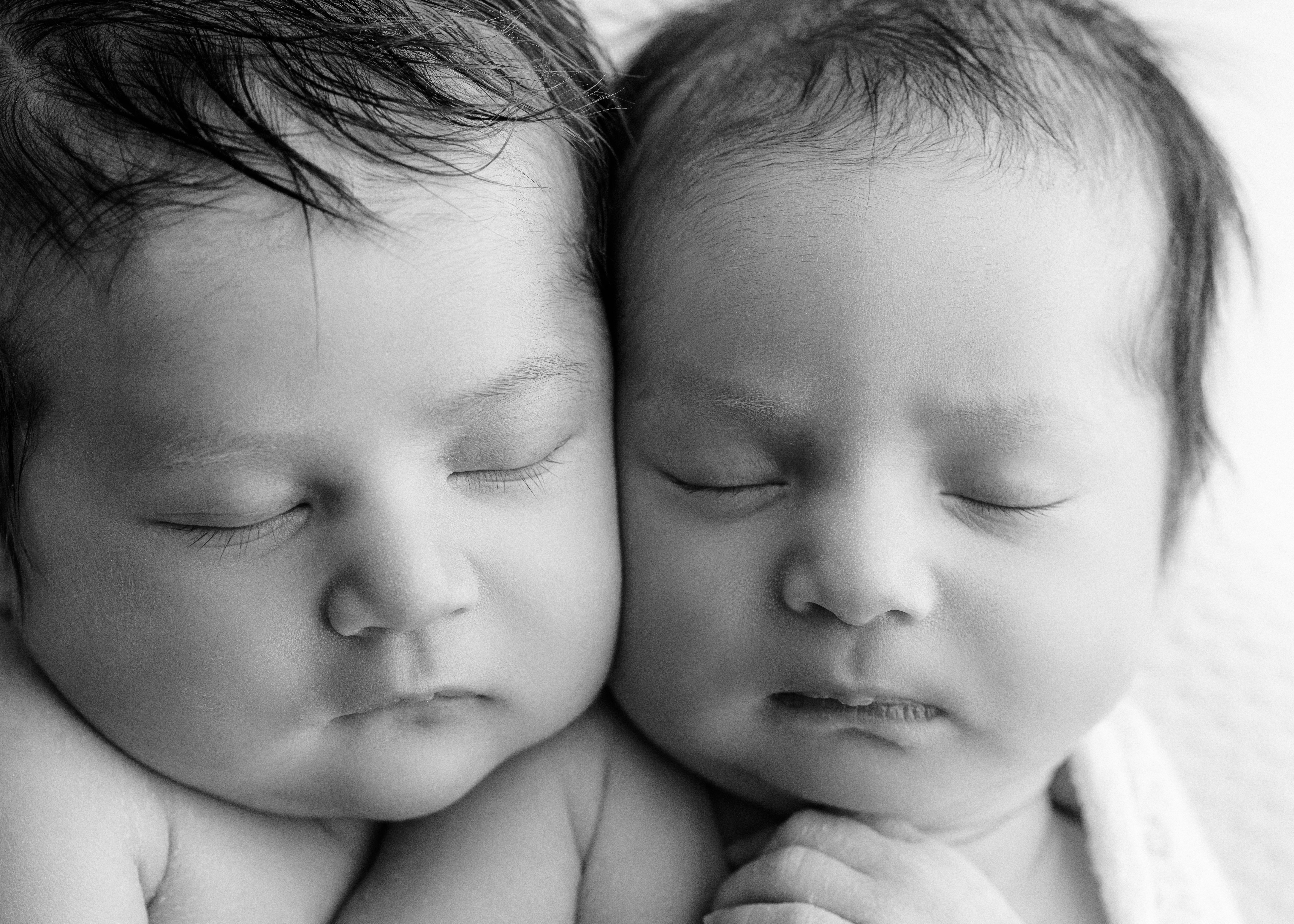 black and white newborn photography